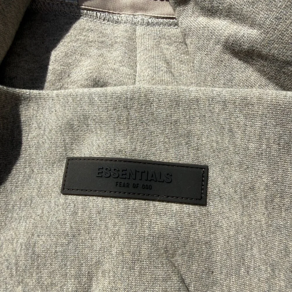 Fear of God Essentials Hoodie Grey Dark Oatmeal Size Small - Picture 6 of 11